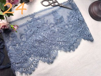 (3M/Lot) Prancūziškų nėrinių apdaila, siuvinėjimas, blakstienų nėriniai, „pasidaryk pats“ aksesuarai su adatomis Chantilly nėriniai „pasidaryk pats“ apatinio trikotažo nėriniai