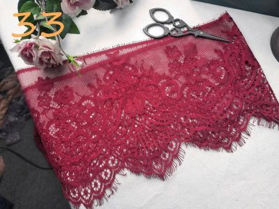 (3M/Lot) Prancūziškų nėrinių apdaila, siuvinėjimas, blakstienų nėriniai, „pasidaryk pats“ aksesuarai su adatomis Chantilly nėriniai „pasidaryk pats“ apatinio trikotažo nėriniai