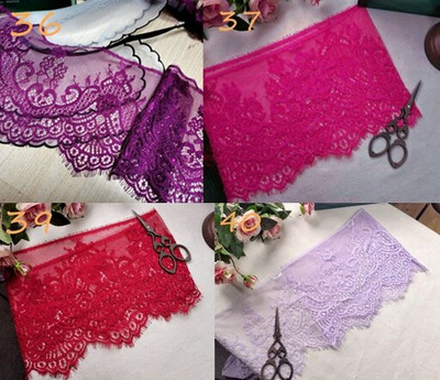 (3M/Lot) Prancūziškų nėrinių apdaila, siuvinėjimas, blakstienų nėriniai, „pasidaryk pats“ aksesuarai su adatomis Chantilly nėriniai „pasidaryk pats“ apatinio trikotažo nėriniai