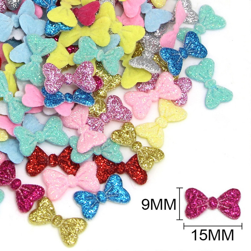 50 tk Säravad vibud, polsterdatud plaastrid, litrid, plaastrid riiete jaoks. sõlme kuju, aplikatsioonid, plaastrid, dekoratiivsed laste juukseklambrid, meisterdamine