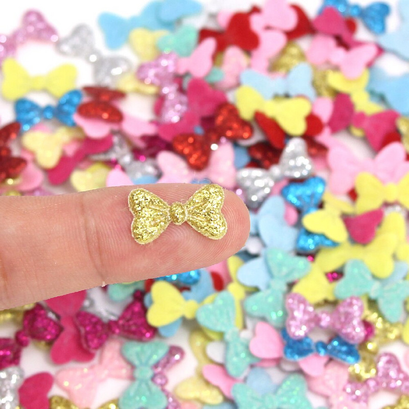 50 tk Säravad vibud, polsterdatud plaastrid, litrid, plaastrid riiete jaoks. sõlme kuju, aplikatsioonid, plaastrid, dekoratiivsed laste juukseklambrid, meisterdamine