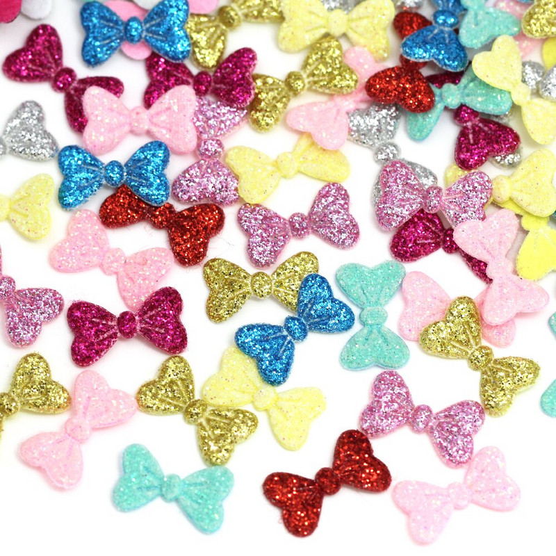 50 tk Säravad vibud, polsterdatud plaastrid, litrid, plaastrid riiete jaoks. sõlme kuju, aplikatsioonid, plaastrid, dekoratiivsed laste juukseklambrid, meisterdamine