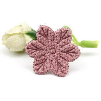 64Pcs 2.5cm Sakura hexago flower Подплатени апликации За детски занаяти Шапки Аксесоари Направи си сам Щипки за коса Декорация на едро