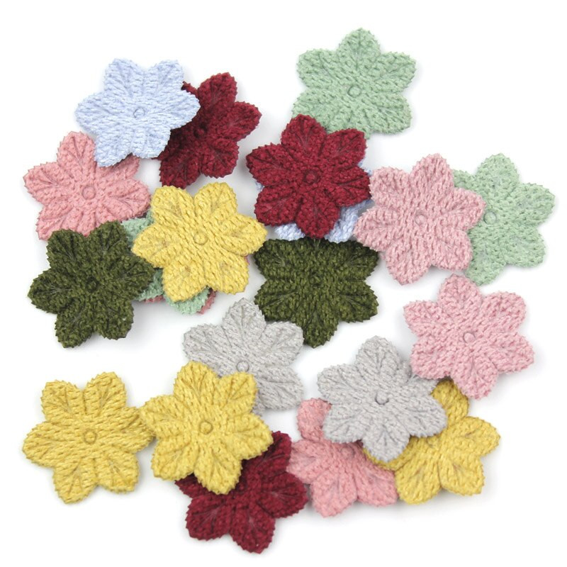 64 kom 2,5 cm Sakura šesterokutni cvijet Podstavljene aplikacije Za dječje rukotvorine Pokrivala za glavu Dodaci DIY kopče za kosu Ukrasi veleprodaja