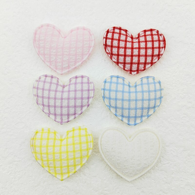 100kom 3,5*3CM aplikacije od gingham tkanine za odjeću, šeširi, pribor za šivanje, DIY pokrivala za glavu, kopča za kosu, mašne, ukrasne zakrpe