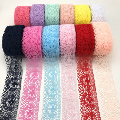10yards/lot 35mm Lace Ribbon Bilateral Handicrafts Embroidered Lace Trim Ribbon Lace Decorations DIY Sewing Fabric