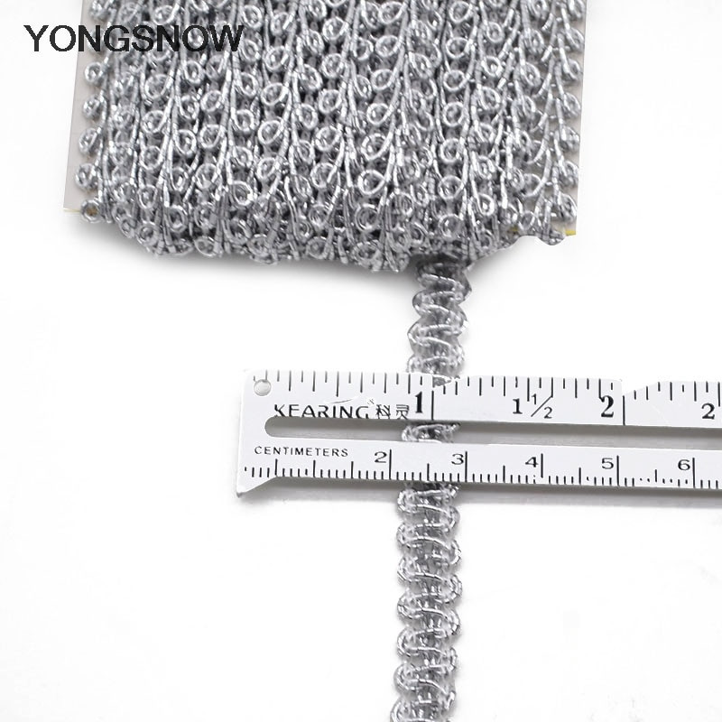 5 m aukso sidabro nėrinių apdailos juostelės kreivė nėrinių audinio siuvimas šimtakojis pinti nėriniai Vestuviniai amatai „pasidaryk pats“ drabužiai aksesuarai dekoravimas