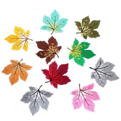 10 τμχ/παρτίδα Κεντημένο Maple Patch Iron On Sew On Leaf Badge For Jeans Clothes Backpack Coats Cap Stickers Diy Appliques Προμηθευτής