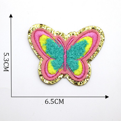 1 τεμ. Butterfuly σενίλ κεντήματα μπαλώματα σίδερο σε ράψιμο σε ένδυμα Αξεσουάρ για παιδικές τσάντες Ρούχα απλικέ Προσαρμοσμένα αυτοκόλλητα