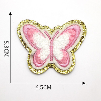 1 τεμ. Butterfuly σενίλ κεντήματα μπαλώματα σίδερο σε ράψιμο σε ένδυμα Αξεσουάρ για παιδικές τσάντες Ρούχα απλικέ Προσαρμοσμένα αυτοκόλλητα