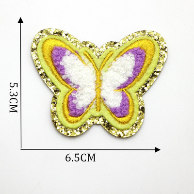 1 τεμ. Butterfuly σενίλ κεντήματα μπαλώματα σίδερο σε ράψιμο σε ένδυμα Αξεσουάρ για παιδικές τσάντες Ρούχα απλικέ Προσαρμοσμένα αυτοκόλλητα