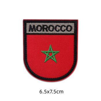 Υψηλής ποιότητας κονκάρδες της εθνικής σημαίας του ΜΑΡΟΚΟΥ Κεντημένα ir Patches Military Tactical MOROCCO Molon Labe