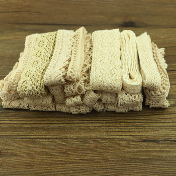 Партида от 10 ярда цветни памучни дантелени платове за шиене на декоративни памучни дантелени панделки, плетени на една кука, ръчно изработени бижута Технология