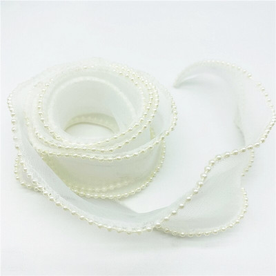 40mm 60mm laia pärliservaga siidist organza lint vibu materjal pitspaelad juuksekaunistuseks õmblemine kangas riiete kaunistus