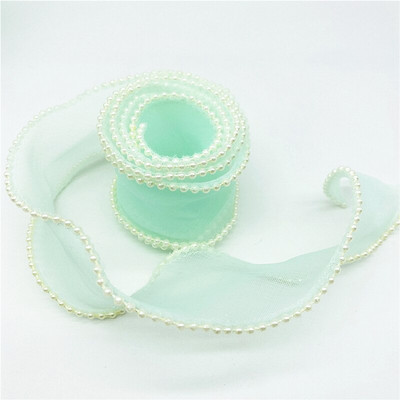 40mm 60mm laia pärliservaga siidist organza lint vibu materjal pitspaelad juuksekaunistuseks õmblemine kangas riiete kaunistus