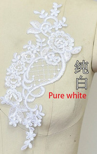 2 tükki valge punane sinine pitsaplikatsioon lilleline litter pitskangast kaunistus rõivamanustele Õmble riidest kostüüm käsitöö