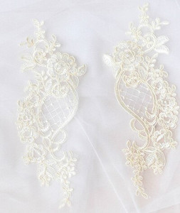 2 tükki valge punane sinine pitsaplikatsioon lilleline litter pitskangast kaunistus rõivamanustele Õmble riidest kostüüm käsitöö