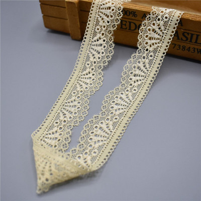 Stretch elastne pitslint 30mm lai valge pits tikitud puuvill elastsus pitsääre kaunistused riided aluspesu õmblemiseks