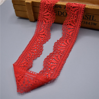 Stretch elastne pitslint 30mm lai valge pits tikitud puuvill elastsus pitsääre kaunistused riided aluspesu õmblemiseks