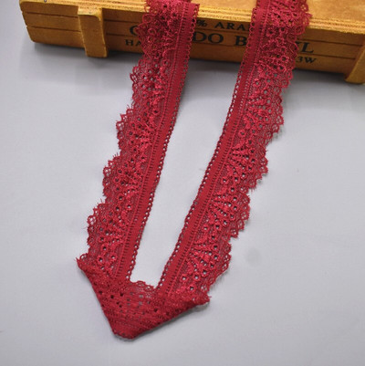 Stretch elastne pitslint 30mm lai valge pits tikitud puuvill elastsus pitsääre kaunistused riided aluspesu õmblemiseks