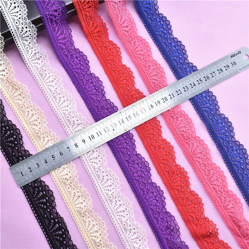 Stretch elastne pitslint 30mm lai valge pits tikitud puuvill elastsus pitsääre kaunistused riided aluspesu õmblemiseks