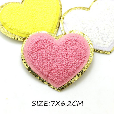 Νέο πετσετάκι φιόγκος καρδιές κέντημα μπαλώματα πούλιες για επιδιόρθωση ρούχων DIY αυτοκόλλητο για υφασμάτινο σίδερο σε τσάντες/τζιν απλικέ σήμα