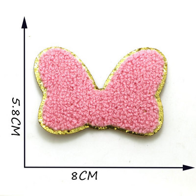 Νέο πετσετάκι φιόγκος καρδιές κέντημα μπαλώματα πούλιες για επιδιόρθωση ρούχων DIY αυτοκόλλητο για υφασμάτινο σίδερο σε τσάντες/τζιν απλικέ σήμα