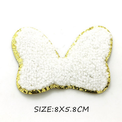 Νέο πετσετάκι φιόγκος καρδιές κέντημα μπαλώματα πούλιες για επιδιόρθωση ρούχων DIY αυτοκόλλητο για υφασμάτινο σίδερο σε τσάντες/τζιν απλικέ σήμα