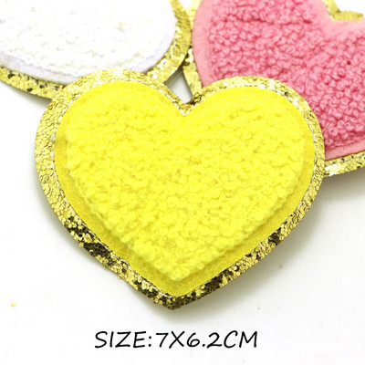 Νέο πετσετάκι φιόγκος καρδιές κέντημα μπαλώματα πούλιες για επιδιόρθωση ρούχων DIY αυτοκόλλητο για υφασμάτινο σίδερο σε τσάντες/τζιν απλικέ σήμα