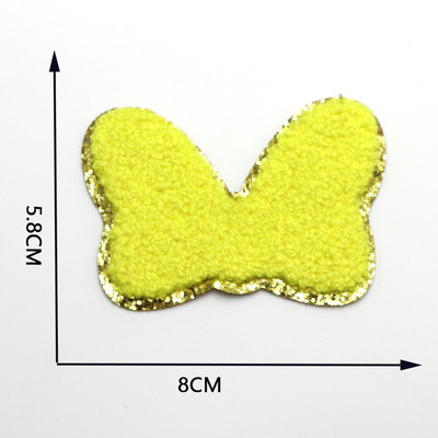 Νέο πετσετάκι φιόγκος καρδιές κέντημα μπαλώματα πούλιες για επιδιόρθωση ρούχων DIY αυτοκόλλητο για υφασμάτινο σίδερο σε τσάντες/τζιν απλικέ σήμα