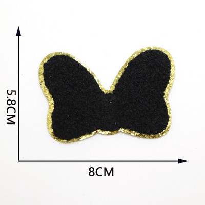 Νέο πετσετάκι φιόγκος καρδιές κέντημα μπαλώματα πούλιες για επιδιόρθωση ρούχων DIY αυτοκόλλητο για υφασμάτινο σίδερο σε τσάντες/τζιν απλικέ σήμα