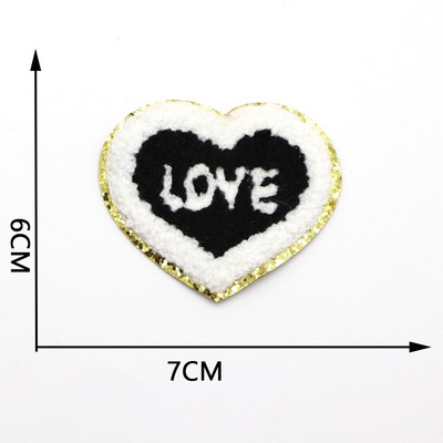 Νέο πετσετάκι φιόγκος καρδιές κέντημα μπαλώματα πούλιες για επιδιόρθωση ρούχων DIY αυτοκόλλητο για υφασμάτινο σίδερο σε τσάντες/τζιν απλικέ σήμα