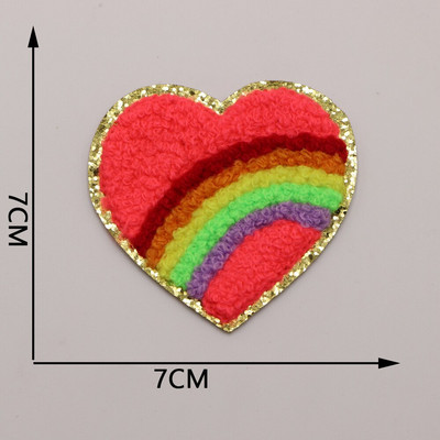 Νέο πετσετάκι φιόγκος καρδιές κέντημα μπαλώματα πούλιες για επιδιόρθωση ρούχων DIY αυτοκόλλητο για υφασμάτινο σίδερο σε τσάντες/τζιν απλικέ σήμα