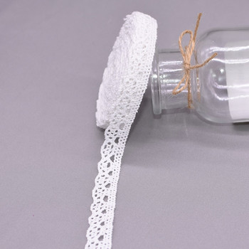 5/10 Yards Λευκό βαμβακερό κεντημένο με δαντέλα κορδέλες Ύφασμα DIY Χειροποίητα ρούχα χειροτεχνίας Αξεσουάρ ραπτικής προμήθειες