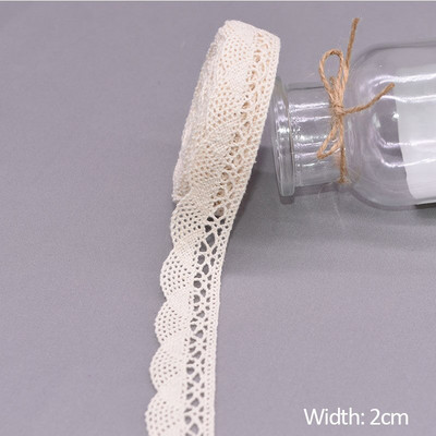 5/10 jardi bijele pamučne izvezene čipkaste obrube vrpce tkanina DIY ručno rađena zanatska odjeća pribor za šivanje