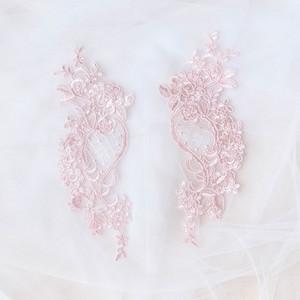 1 par čipkane tkanine s aplikacijama cvjetova za vjenčanje za kostime, haljine, ukrasi, zakrpe, šivane aplikacije, obrti