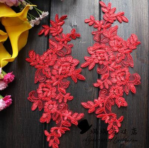 1 par čipkane tkanine s aplikacijama cvjetova za vjenčanje za kostime, haljine, ukrasi, zakrpe, šivane aplikacije, obrti