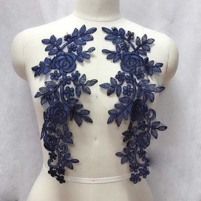 1 par čipkane tkanine s aplikacijama cvjetova za vjenčanje za kostime, haljine, ukrasi, zakrpe, šivane aplikacije, obrti