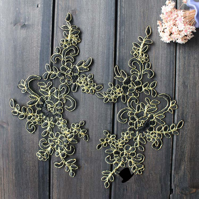 1 par čipkane tkanine s aplikacijama cvjetova za vjenčanje za kostime, haljine, ukrasi, zakrpe, šivane aplikacije, obrti