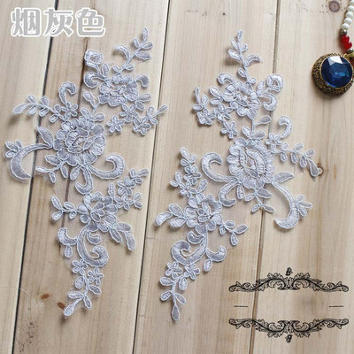 1 par čipkane tkanine s aplikacijama cvjetova za vjenčanje za kostime, haljine, ukrasi, zakrpe, šivane aplikacije, obrti