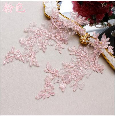 1 par čipkane tkanine s aplikacijama cvjetova za vjenčanje za kostime, haljine, ukrasi, zakrpe, šivane aplikacije, obrti