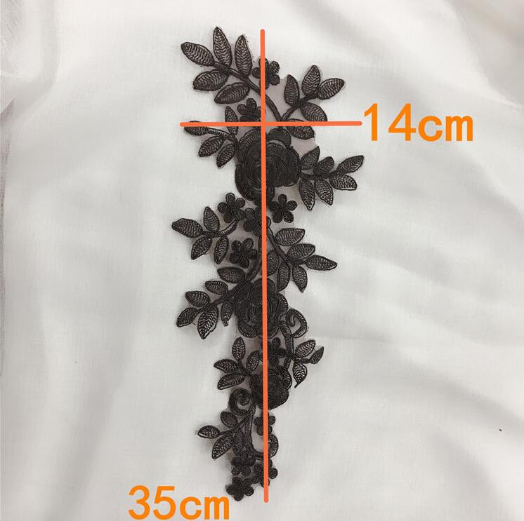 1 par čipkane tkanine s aplikacijama cvjetova za vjenčanje za kostime, haljine, ukrasi, zakrpe, šivane aplikacije, obrti