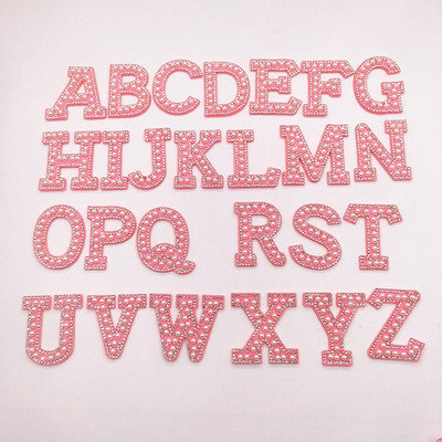 AZ 26Pcs vještački dijamant, aplikacija slova engleske abecede 3D igla na zakrpe za odjeću, zakrpa za torbu