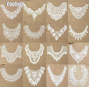 KARŠTA Balta medvilninė slyva bosom rožė siuvinėjimas nėrinių apykaklė Siuvimas Aplikacijos DIY gipiūrinė iškirptė vestuvinės suknelės audinys Priedai