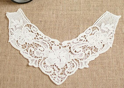 KARŠTA Balta medvilninė slyva bosom rožė siuvinėjimas nėrinių apykaklė Siuvimas Aplikacijos DIY gipiūrinė iškirptė vestuvinės suknelės audinys Priedai