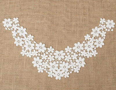 KARŠTA Balta medvilninė slyva bosom rožė siuvinėjimas nėrinių apykaklė Siuvimas Aplikacijos DIY gipiūrinė iškirptė vestuvinės suknelės audinys Priedai