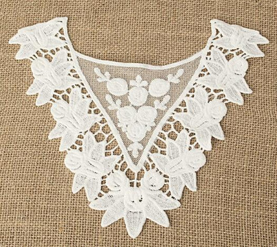 KARŠTA Balta medvilninė slyva bosom rožė siuvinėjimas nėrinių apykaklė Siuvimas Aplikacijos DIY gipiūrinė iškirptė vestuvinės suknelės audinys Priedai