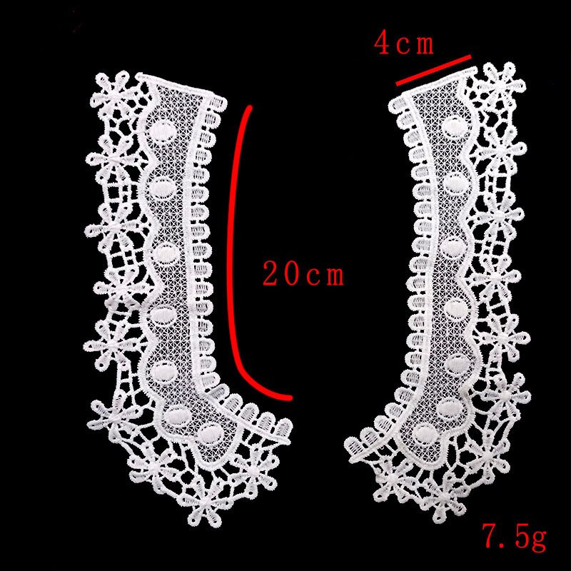 KARŠTA Balta medvilninė slyva bosom rožė siuvinėjimas nėrinių apykaklė Siuvimas Aplikacijos DIY gipiūrinė iškirptė vestuvinės suknelės audinys Priedai