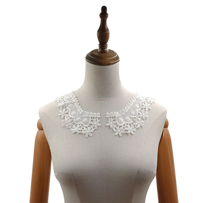 KARŠTA Balta medvilninė slyva bosom rožė siuvinėjimas nėrinių apykaklė Siuvimas Aplikacijos DIY gipiūrinė iškirptė vestuvinės suknelės audinys Priedai