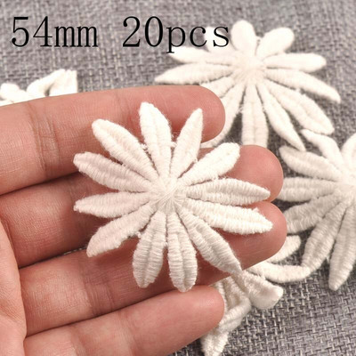 Floră Albă Dantela Applique Plasă Trim Pentru Cusut Pe Țesătură Guipură Articole Nunta Decorare Acasa